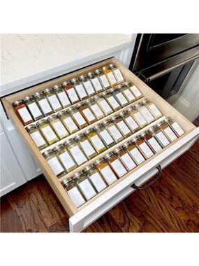 clear acrylic spice drawer organizer expandable kitchen spice rack tray for jars